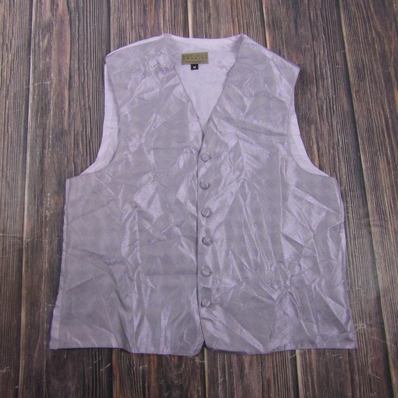 Perry Ellis America Other - Suit Vest Perry Ellis America Mens M Purple Solid Polyester Tuxedo Formal